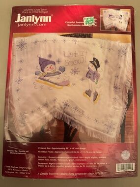 Janlynn 'Let It Snow' Cross Stitch Afghan Kit